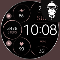 Minimal Rose Gold 3 watch face