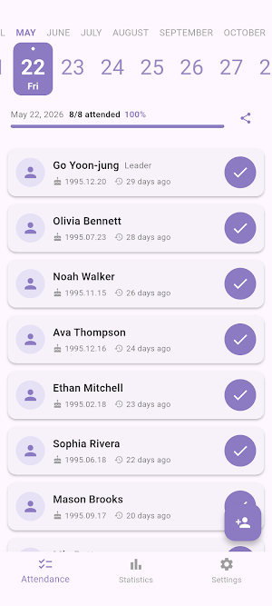 Group Attendance Tracker Screenshot 0