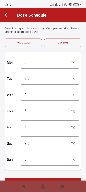 Anticoag Log: Warfarin INR Screenshot 3