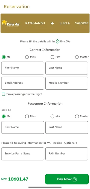 Tara Air Screenshot 2
