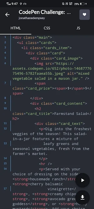 CodePen: Pens & Source Codes Screenshot 3