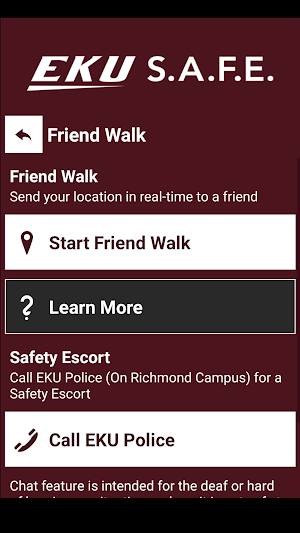 S.A.F.E. - Safety App for EKU Screenshot 3