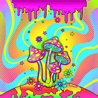 Colorful Mushroom - Wallpaper
