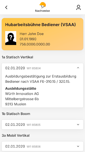 Safety Card Screenshot 1
