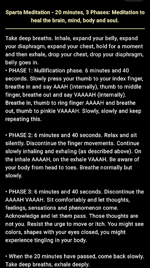 Sparta Meditation Screenshot 1