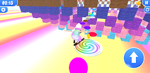 Rainbow block obby anime girl Screenshot 0