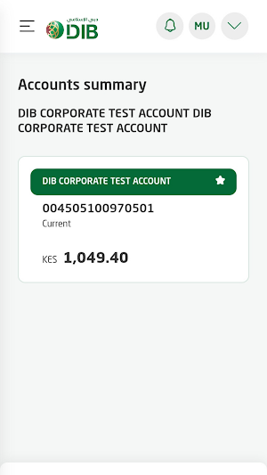 DIB Kenya Corporate Banking Screenshot 3