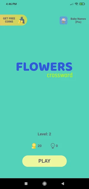Flowers Puzzle Crossword Screenshot 1