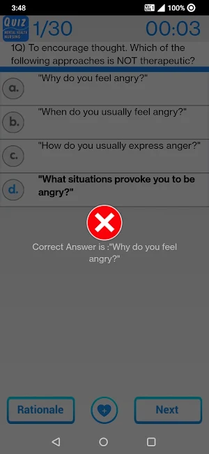 Mental Health Nursing Test Screenshot 2