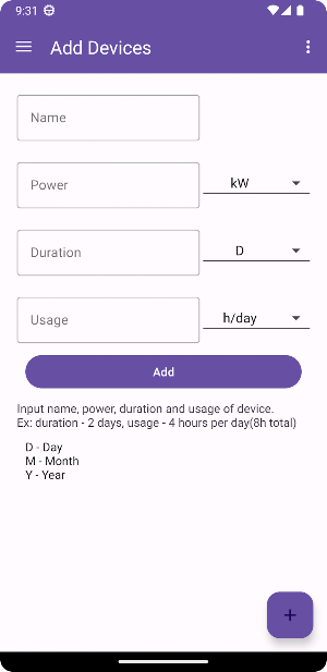 ElectriCost Screenshot 1