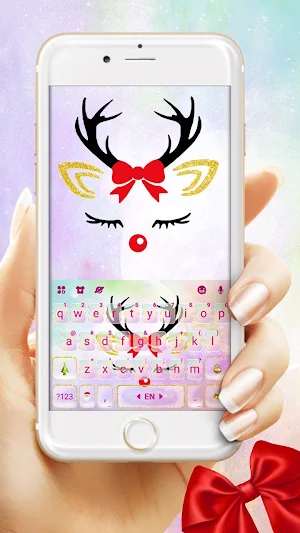 Christmas Reindeer Keyboard Theme Screenshot 0