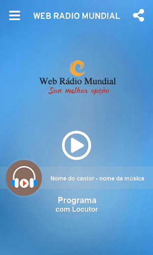 Web rádio mundial Screenshot 1