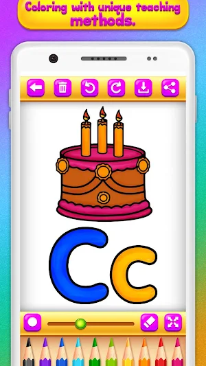 Alphabet & Numbers Drawing Book For Kids Screenshot 0