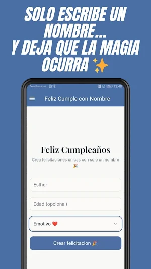 Feliz Cumpleaños con Nombre Screenshot 2