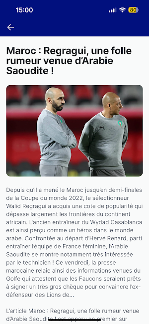 Afrifoot - Actu Foot Afrique Screenshot 2