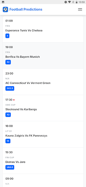 Football Predictions Screenshot 1