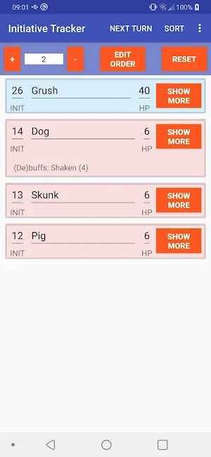 Rekijan's Initiative Tracker Screenshot 0