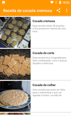 receita de cocada cremosa Screenshot 2