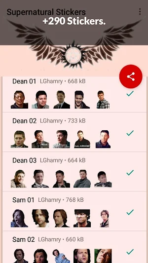 SPN Stickers for WhatsApp Screenshot 1