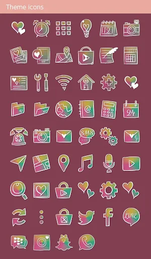 Heart Bubble Theme +HOME Screenshot 3