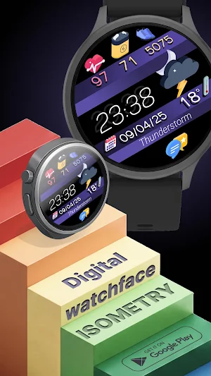 Digital watchface Isometry Screenshot 0