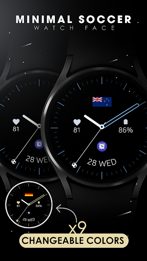 Minimal Soccer watch face Screenshot 1
