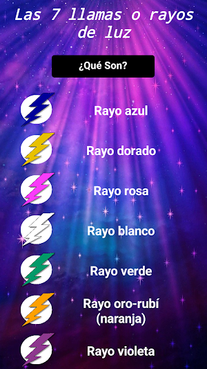 Las 7 llamas o rayos de luz Screenshot 1