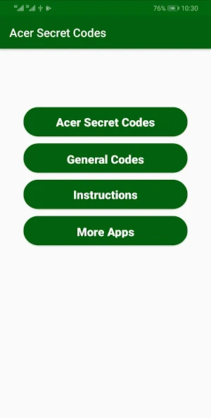 Secret Codes for Acer  Mobiles 2021 Screenshot 0