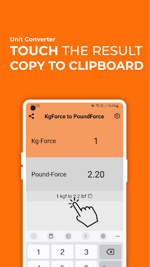 KgForce to PoundForce Convert Screenshot 2