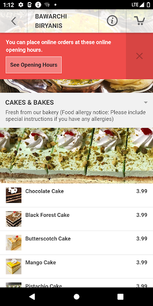Bawarchi Biryanis Restaurant Screenshot 2