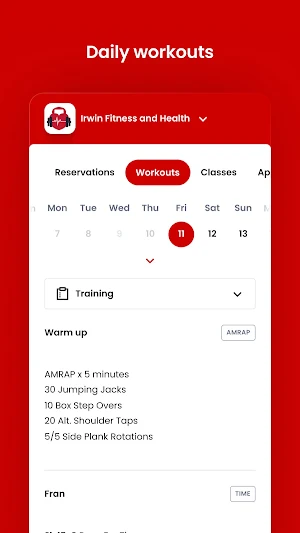 Irwin Fitness and Health Screenshot 3