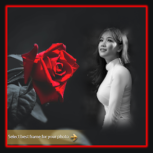 Rose Photo Frame Editor Screenshot 0