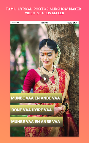 Tamil Lyrical Photos Maker - Video Status Maker Screenshot 0