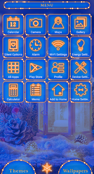 Snowy Holiday Lantern Theme Screenshot 1