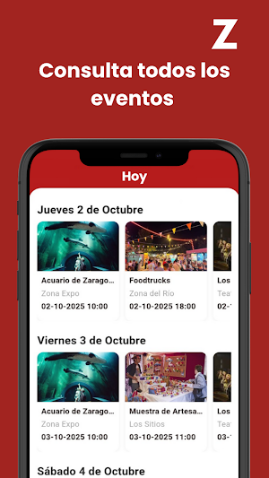 Agenda Z - Eventos en Zaragoza Screenshot 1