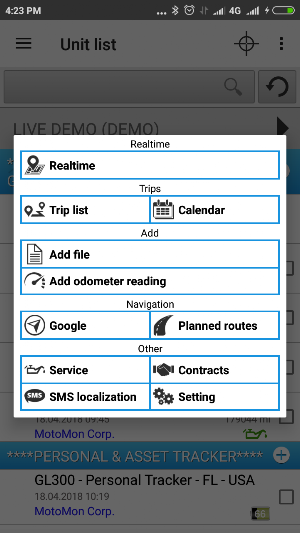 MotoMon GPS Tracking Screenshot 1