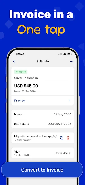 Invoice Maker: Estimate & PDF Screenshot 1