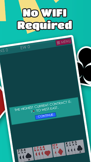 Bridge Card Game free for beginners no wifi Screenshot 2