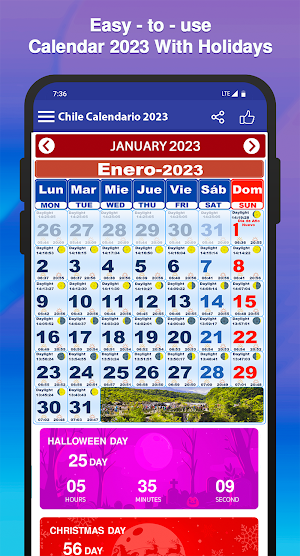 Chile Calendario 2023 Screenshot 1