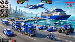 US Police Car Transport Truck Screenshot 0