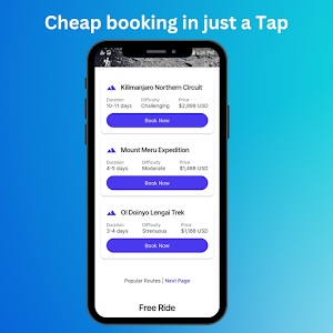 Kilimanjaro Booking App Screenshot 2