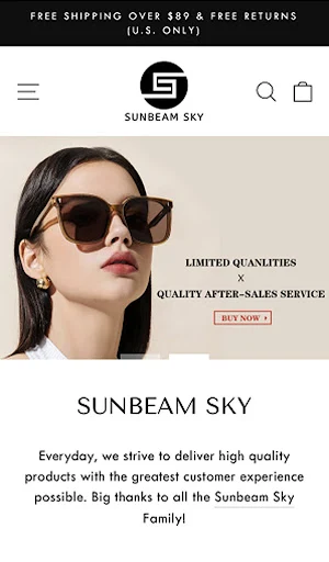 Sunbeamsky Store Screenshot 0