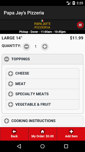 Papa Jay's Pizzeria Screenshot 1