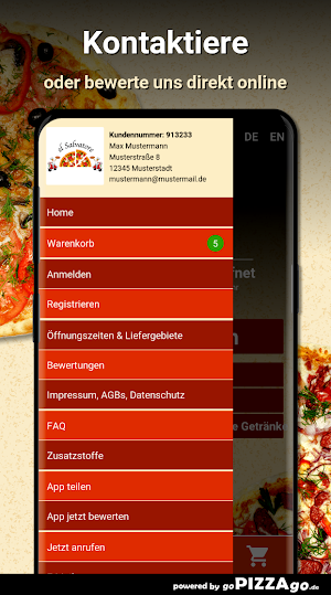 Pizza El Salvatore Nürnberg Screenshot 2