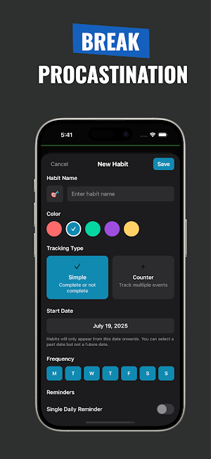 Daily goal tracker: HabitShift Screenshot 3