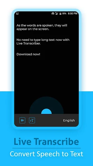live transcribe - speech to text converter Screenshot 0