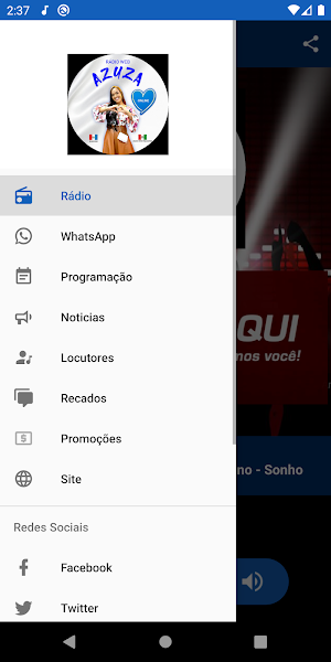 Rádio Web Azuza Screenshot 1