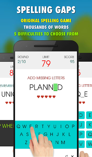 Spelling Gaps - Free Screenshot 0