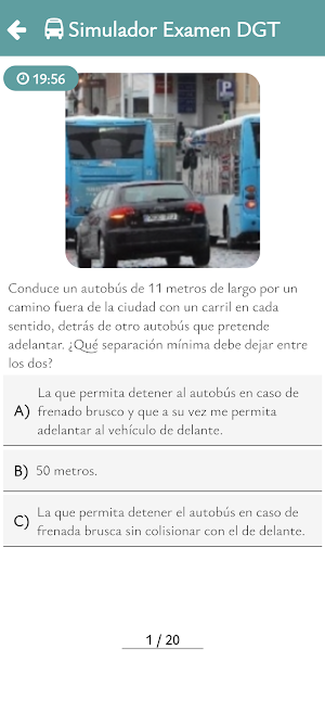 Autoescuela Permiso D Test Screenshot 1