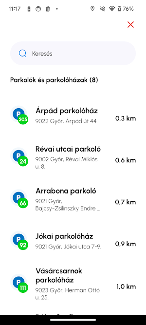Parkolás Győr Screenshot 3